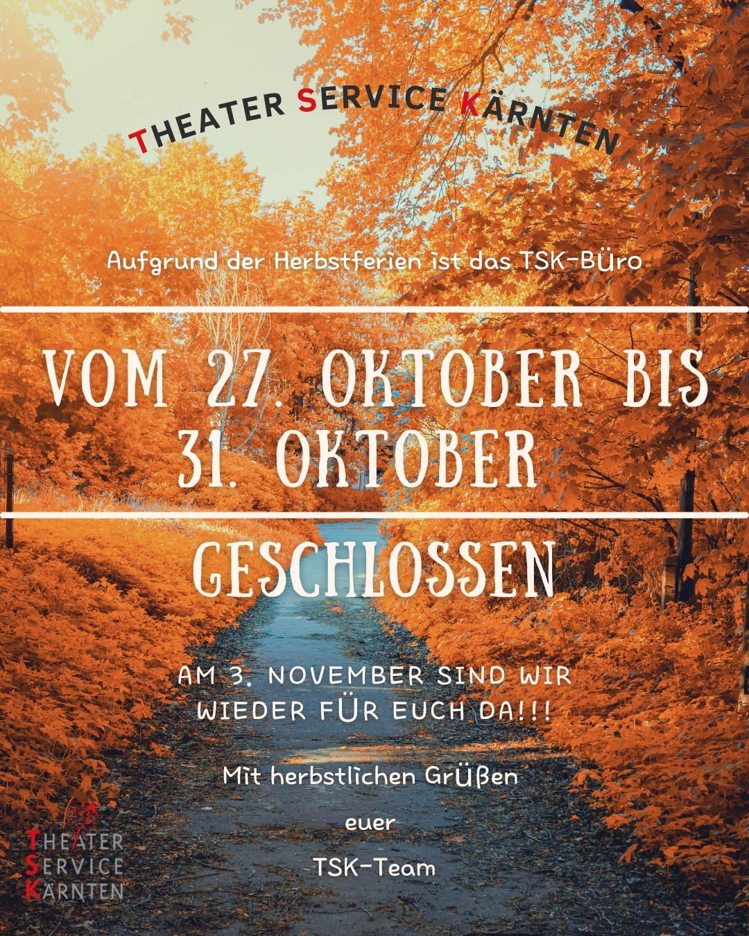 Herbstferien geschlossen